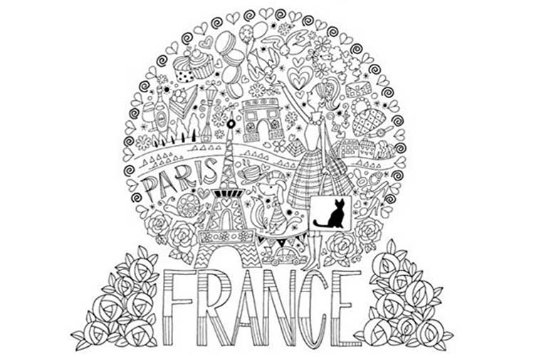 世界一周 ぬり絵の旅 around the world trip かわいい楽しいぬり絵ブック