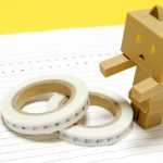 icco nicoの「貼暦(ハルコヨミ)」横組。数字と曜日の漢字の2本セットのマスキングテープを使ってみた